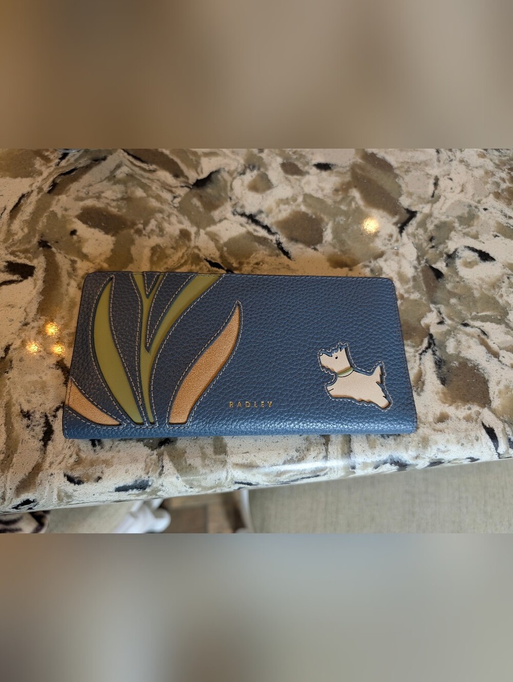 RADLEY LONDON Among The Trees Large Bifold Wallet French Blue Like New